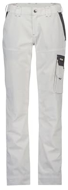 DASSY® Nashville Women DASSY® Nashville Women Zweifarbige Arbeitshose für Damen - Größe 32 - WEIß/ZEMENTGRAU