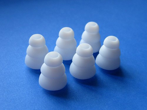 6 Small (S) White Triple Flange Replacement Eartips Earbuds for Monster Beats Dr. Dre Tour, Powerbeats, urBeats 2.0, HeartBeats 2.0 (Lady Gaga), DiddyBeats and Turbine Pro, Gratitude, DNA, Diesel VEKTR, iSport Victory, iSport Immersion, Inspiration, ClarityMobile, NCredible N-Ergy In-Ear Stereo Earphones