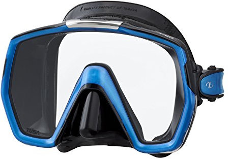 Tusa Freedom HD, Tauchmaske schnorchelmaske erwachsene profi, silikon schwarz/blau