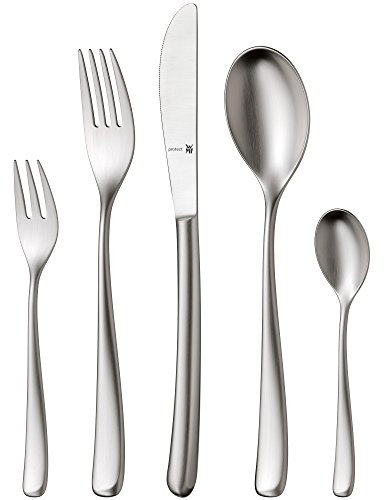 WMF Vision Besteck Set 12 Personen, Essbesteck 60 teilig Hohlheftmesser, Cromargan Protect mattiert, kratzbeständig, spülmaschinenfest