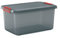 Kis 8563000 0720 01 Aufbewahrungsbox K Latch Box, 43 L, Plastik, rauchgrau/orange, 59 x 39 x 28 cm
