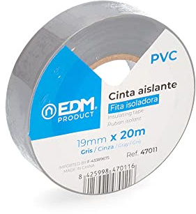 EDM 47011 Isolierband, grau, 19 mm x 20 m