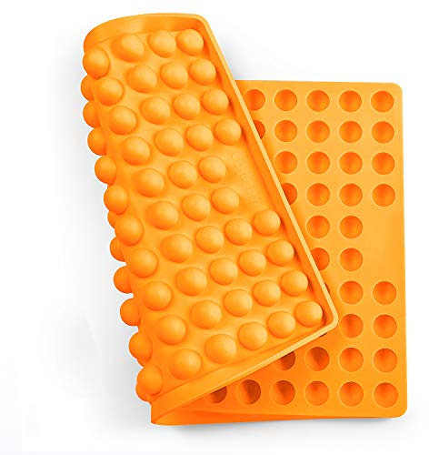 Collory Backmatte Hundekekse für GROSSE HALBKUGEL (2cm Ø) Leckerlis, Silikon Backform, Backunterlage für Backblech, Diätmatte, Hitzebeständig, Lebensmittelecht & Bpa-frei