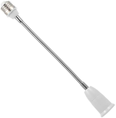 Uonlytech 11.6 inches E27 to E27 LED Light Bulb Lamp Holder Flexible Gooseneck Extension Adaptor Screw Socket Extender LED Light Extender