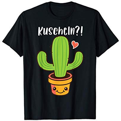 Lustiger Kaktus Zum Kuscheln Süßer Kaktus mit Herz Spruch T-Shirt