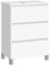 Baikal Conjunto de Mueble de Baño LESI. Compuesto por Mueble con Patas y Lavabo Cerámico. Tres Cajones. Melamina 16mm. Mueble MONTADO. Fondo 39cm 60 cm Blanco Mate