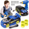 REMOKING Montage Spielzeug, Auto Spielzeug mit Ton und Licht, Spielzeugautos mit Werkzeug, Rollenspiel Auto Spielzeug Set, Lernspielzeug für Kinder ab 3 Jahre (Blau)