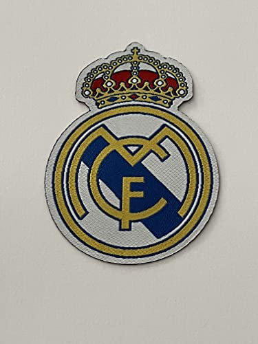 CENTRO RICAMI HD/Jacquard Iron-On Micro Thread Sports Logo Patch, White, Rectangular, 8 x 5.5 cm, 1 Piece