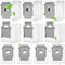 Rebirthcare 10 bolsas aspiradoras compatibles con irobot para roomba i7 i7+ i7 plus s9 s9+ i3 i3+ i4 i4+ i6 i6+ i8 i8+ j7 j7+ e5 e6 e7, para todos los modelos clean base de las series i/s/j