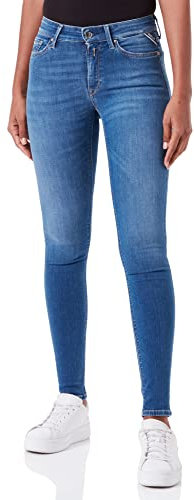 Replay Damen Luzien Jeans, 009 Medium Blue, 26W / 32L EU