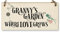 The Plum Penguin Handmade Wooden Hanging Wall Plaque Granny's Garden Where Love Grows Decorative Sign for Grandparents