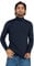 LAPASA Haut Thermique Col Roulé Homme Maillot de Corps à Manches Longues sous-Vêtements Automne-Hiver Chaud M124 Moyennement Épais, Bleu Marine, L