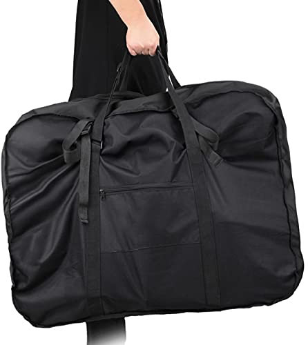 DASNTERED 20 Folding Bike Bag, Waterproof Bicycle Travel Case, Carrying Case for Outdoors, Train, Air Travel (Black, Green)