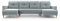 Wohnlandschaft Ecksofa U-Form mit Schlaffunktion Eckcouch mit Bettkasten Sofa Couch Polsterecke U-Sofa - 300x142x90 cm - Carl U (Hellgrau)