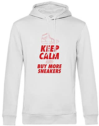 Fabulous Hoodie für Männer Keep Calm and Buy More Sneakers Red Sneakerhead Kollektion Schuhe Hobby Kicks