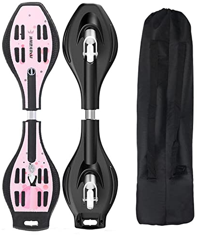 Bueuwe Profi Waveboard Kinder ab 10 Jahre, Street Surfing Waveboards Erwachsene, Snakeboard mit Anti-Rutsch Noppen, Skateboard für Mädchen und Junge, Bis 100kg, inkl. Tasche