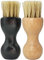 2 Pcs Bristle Shoes Brush Wooden Handle Brushes Polish Dauber Brush Cleaning Care Brushes Shoe Polish Applicator Brushes for Leather Boots
