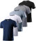 5er Pack Sport Tshirts Herren Kurzarm T-Shirts Funktionsshirt Laufshirt Schnelltrocknend Atmungsaktive Sport Shirt Fitnessshirt Trainingsshirt Fitness Oberteil für Running Workout Bodybuilding 5P02-XL