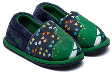Harry Bear Boys Dinosaur Slippers T-Rex