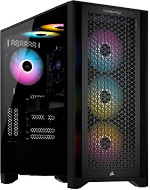 Corsair Vengeance i7300 Series Gaming PC - Air Cooled Intel Core™ i5 12600K CPU - NVIDIA GeForce RTX™ 3060Ti Graphics - 16GB Vengeance DDR4 3200MHz Memory, 1TB M.2 NVMe SSD - Black