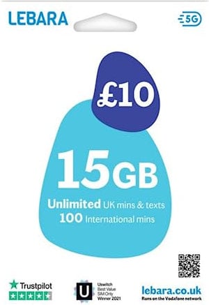 100% anonyme Lebara Uk Sim,3G/4G, aktivierbar aus Italien, kann in Italien verwendet werden, zu aktivieren, Vertrag mit britischem Verbrauch, einfache und intuitive Aktivierung.