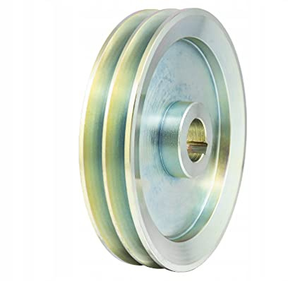 Keilriemenscheibe HB SPB 2x17mm 150mm Doppelscheibe Riemenscheibe E-Motor Riemenrad Elektromotorantrieb Keilriemen Riemenantrieb (Bohrung: 28mm, Nut 8mm)