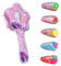 Pettine da Parrucchiere Star Glitter Con 5 Forcine per Capelli Cartone Animato, in Plastica, per Salone, Cuscino Stella a Cinque Punte (Rosa)