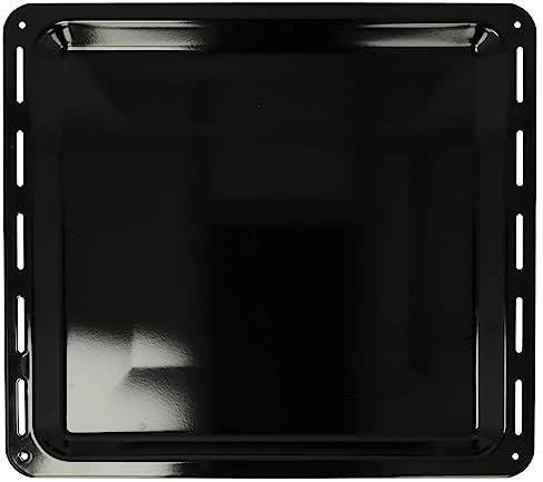 vhbw Bandeja compatible con Zanussi ZOB20301XV, ZOB21301BK, ZOB21301XK, ZOB21601XV, ZOB236X, ZOB240X, ZOB300X, ZOB346X horno - 42,2 x 37,6 x 2 cm Negro