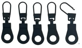 Telliswelt 5 Zipper 4cm schwarz metall Ersatz Reißverschluss Verschluß leicht zu tauschen