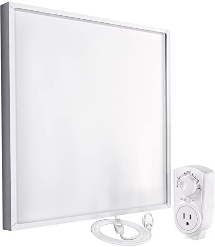 EconoHome 400W Infrared Wall Heater - with Plugin Stat - Radiant Wall Heaters - Quick & Even Heat Distribution, Silent Fanless Operation, Thin & Sleek Profile - Overheat Protection Feature