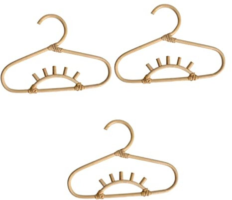 STOBAZA 3stücke Rattan Kleiderbügel Für Junge Mädchen Natürliche Kinderkleiderbügel Aus Rattan Für Babyzimmer Aufhängen Von Kleinen Kleidern Sanft Zur Kleidung Und Hände Dekorativ