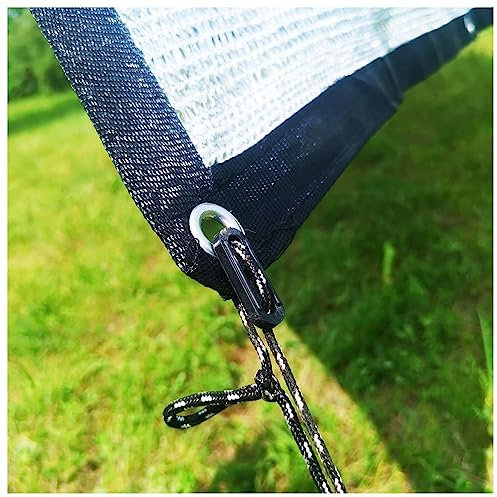 Filet D'Ombre en Aluminium Toile D'Ombrage pour Voiture Couvert, Rayons UV Filet de Protection Solaire Voiture, Réfléchissant Voiles D'Ombrage pour Abri de Voiture Pergola Fleurs Plantes de Serre ( Si