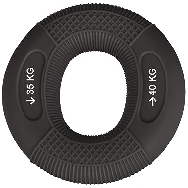 QUARKZMAN Hand Griffstärker 3.07 35-40 KG(77-88 Lbs) Silikon Ringe Finger Unterarme Übung Grifftrainer für Rock Klettern Athleten Workout Schwarz