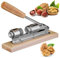 LGZIN Nussknacker, Edelstahl Retro Nussknacker, Manuelle Nussknacker, Größenverstellbar Walnussknacker, Hebelnussknacker mit Holzbasis Griff, Walnüsse Öffnen Werkzeug für Große und Kleine Nüsse
