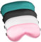 Augenmaske Schlafmaske, 4PCS Schlafmaske Augenmaske Nachtmaske Verstellbarem Band Hautfreundlich Seide Ultraweiche Schlafbrille 100% Maulbeerseide Augenmaske zum Schlafen für Damen und Herren