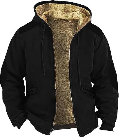 KONG JIMFAN Softshelljacke Herren Wasserdicht Häkeljacke Flanell Jacke Herren Pullover Jacke Herren Lammfelljacke Fahrradjacke Rennrad Jacke Herren Steppweste Herren wasserdichte Jacke(Black,M)