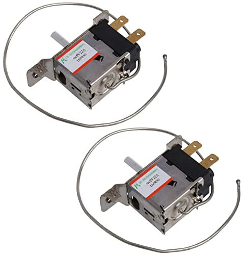 CENMEN 2 x WPF 22A 2Pin Kühlschrank Kühlung Thermostat mit 30 cm Metall