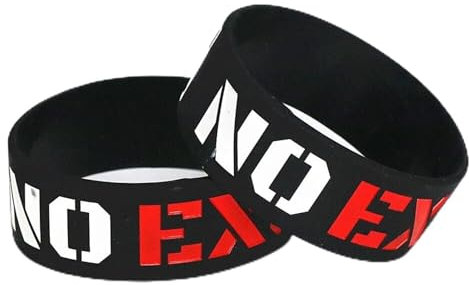 AMPUTEE Pulsera de Silicona de motivación sin Excusas, Pulsera Negra de 1 Pulgada de Ancho for Actividades Deportivas, Pulseras y brazaletes de Goma, Regalo, 1 ud.