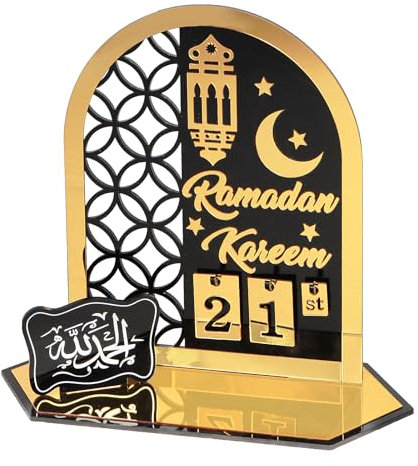 Ramadan Kalender aus Acryl Countdown Kinder Adventskalender Eid Mubarak Calendar Deko DIY Zuhause Dekoration
