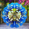 Scultura a vento per giardino, giochi a spirale 3D, ornamento a ape 30 cm, scultura cinetica a vento in metallo per decorazione di interni ed esterni