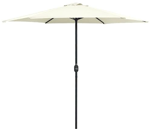 ARKEM Sombrilla de jardín y Palo de Aluminio Blanco Arena 270x246 cm Parasol Rectangular de Jardín Inclinable para Terraza Piscina Patio Exterior