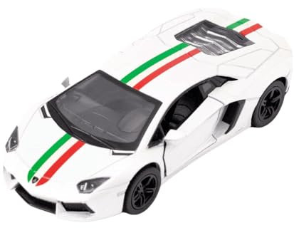 Easy Toys Modellauto kompatibel mit Lamborghini Aventador. Maßstabsgetreues Spielzeugauto mit zu öffnenden Türen. Automodellierung. (LP 700 Weiß)
