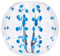 VEVOR Aufblasbarer Bump Ball Stoßball 1 STK. 1,2 m x 1,03 m, Menschlicher Kollisionsball, PVC Körperblasen Bounceball für Outdoor-Aktivitäten, Transparent und Blaue Punkte Aufblasbar Bumper Ball