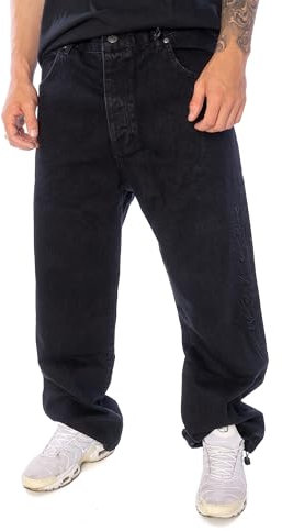 DADA Supreme Baggy Fit Hose Herren Jeans (DE/NL/SE/PL, Bundweite, 30, Regular, Regular, Black)