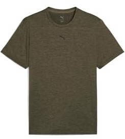 Puma Unisex M TAD Essentials Heather CAT Tee (CF small cat) T-Shirts, Loden Green Heather,