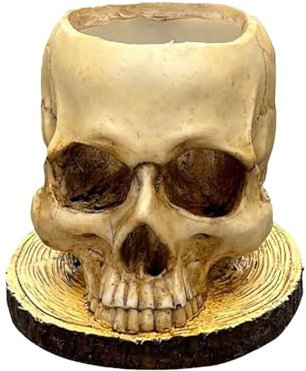 Horror Plant Pot - Weatherproof Skull Garden Planter Pot Resin Plant Holder | Centerpiece, Desk Ornament for Indoor and Outdoor Garden