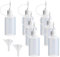 12 Pcs Precision Tip Applicator Bottles Fine Tip Squeeze Bottles Needle Tip Glue Bottles Plastic Liquid Dropper Bottles Empty Acrylic Paint Bottles with White Lids and 2 Pcs Mini Funnels 15ml