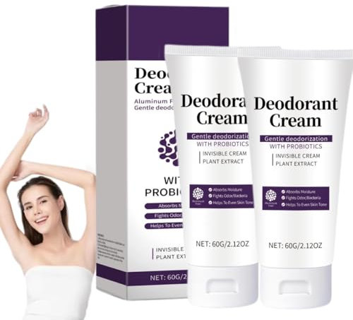 Everywhere Deodorant mit Probiotika, Achsel-Deodorant-Creme, Körper-Deodorant-Ergänzung, Native Ganzkörper-Deodorant-Creme, hilft, die Haut zu verbessern, zieht natürlich ein (2 Stück)