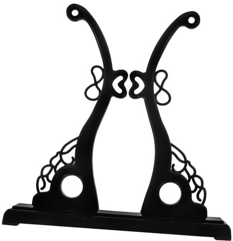 VOSAREA Hand Holder Decorative Chinese Style Fan Stand Elegant Display Rack for Handheld Fans for Home Decor and Event Showcases Compact and Sturdy Design Finish