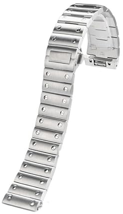EKINS 316L-Armband aus massivem Edelstahl, angepasst, für Cartier Santos-Armband Santos100 Santos Schmetterlingsschnallenarmband 21 mm Herren